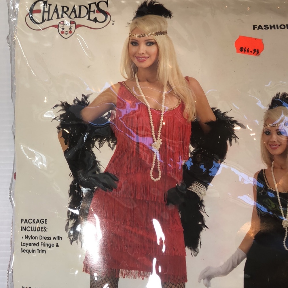 NWT Charades Fashion Flapper Halloween Costume Women’s Small Bonus Accessories